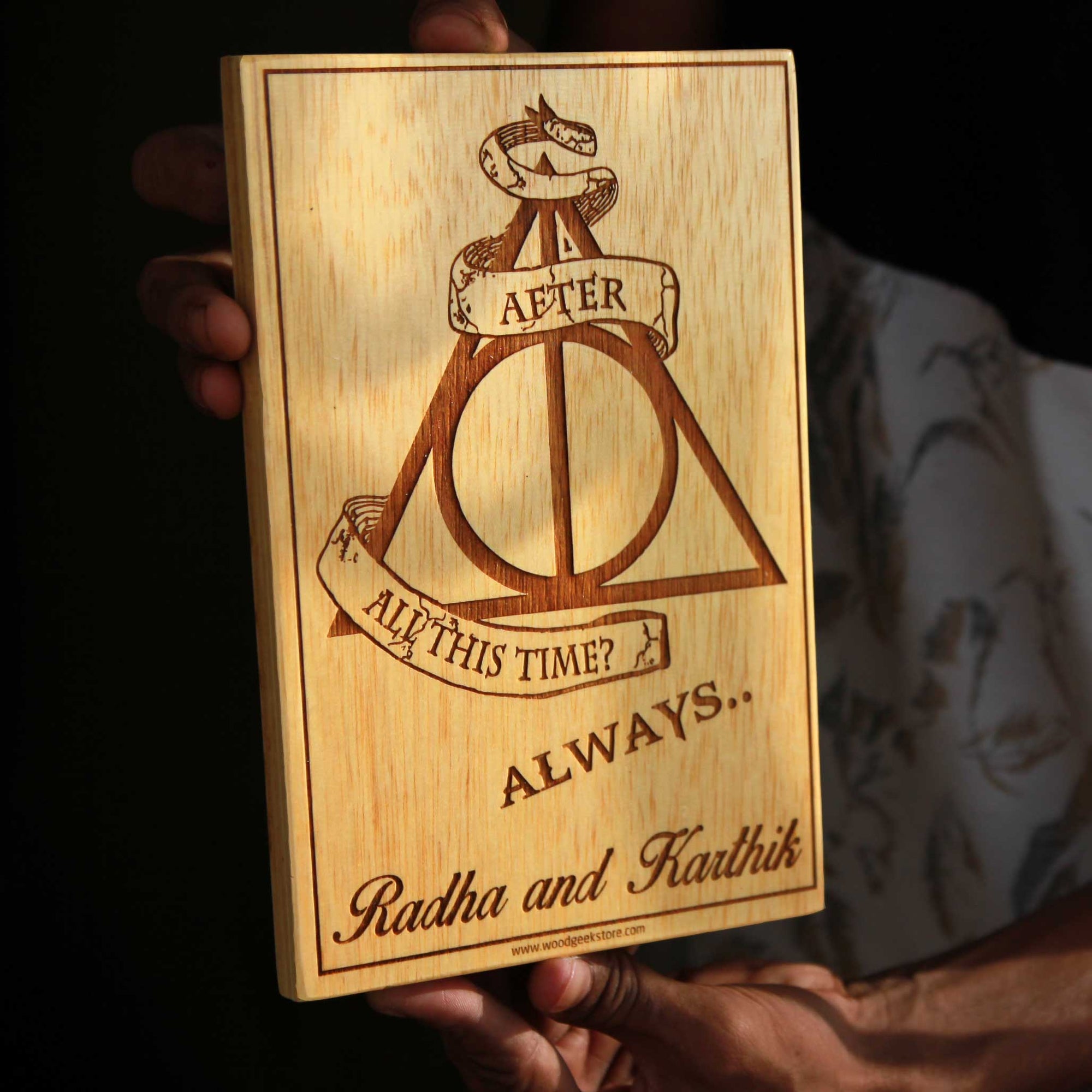 After all this time, Always Custom Engraved Wooden Frame