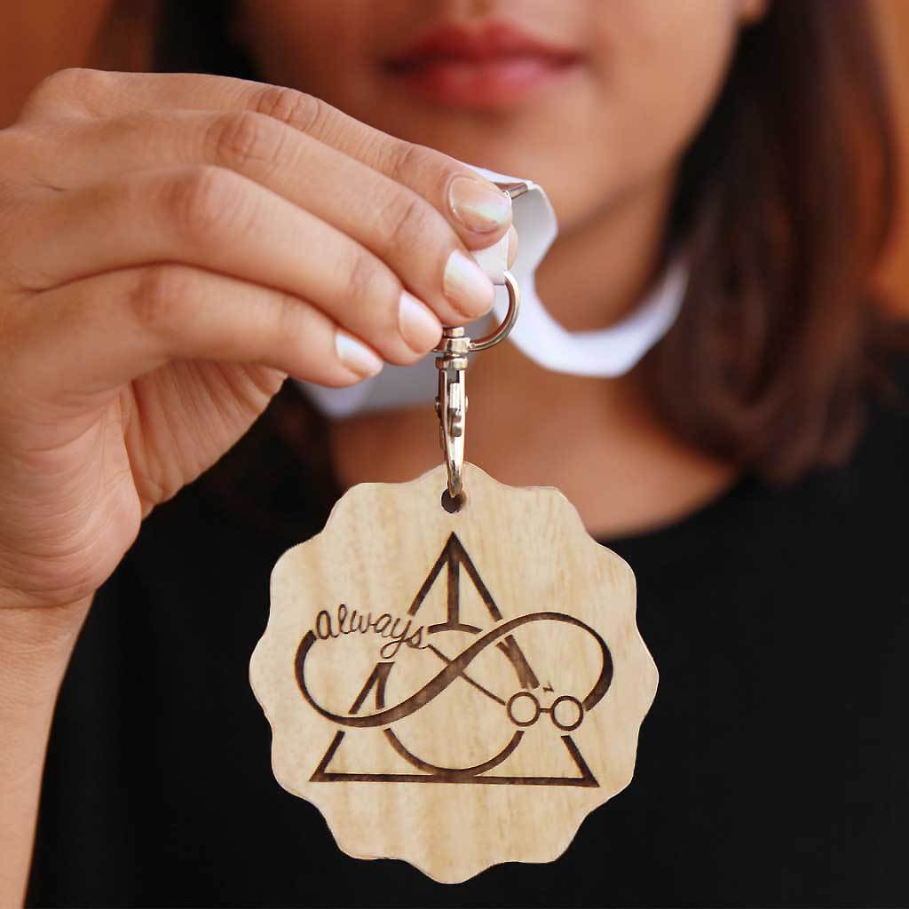 Harry Potter: Always Wooden Medal With Ribbon - This Engraved Medal Is The Best Gift For Harry Potter Fans - This Custom Medal Makes One Of The Best Harry Potter Gifts.