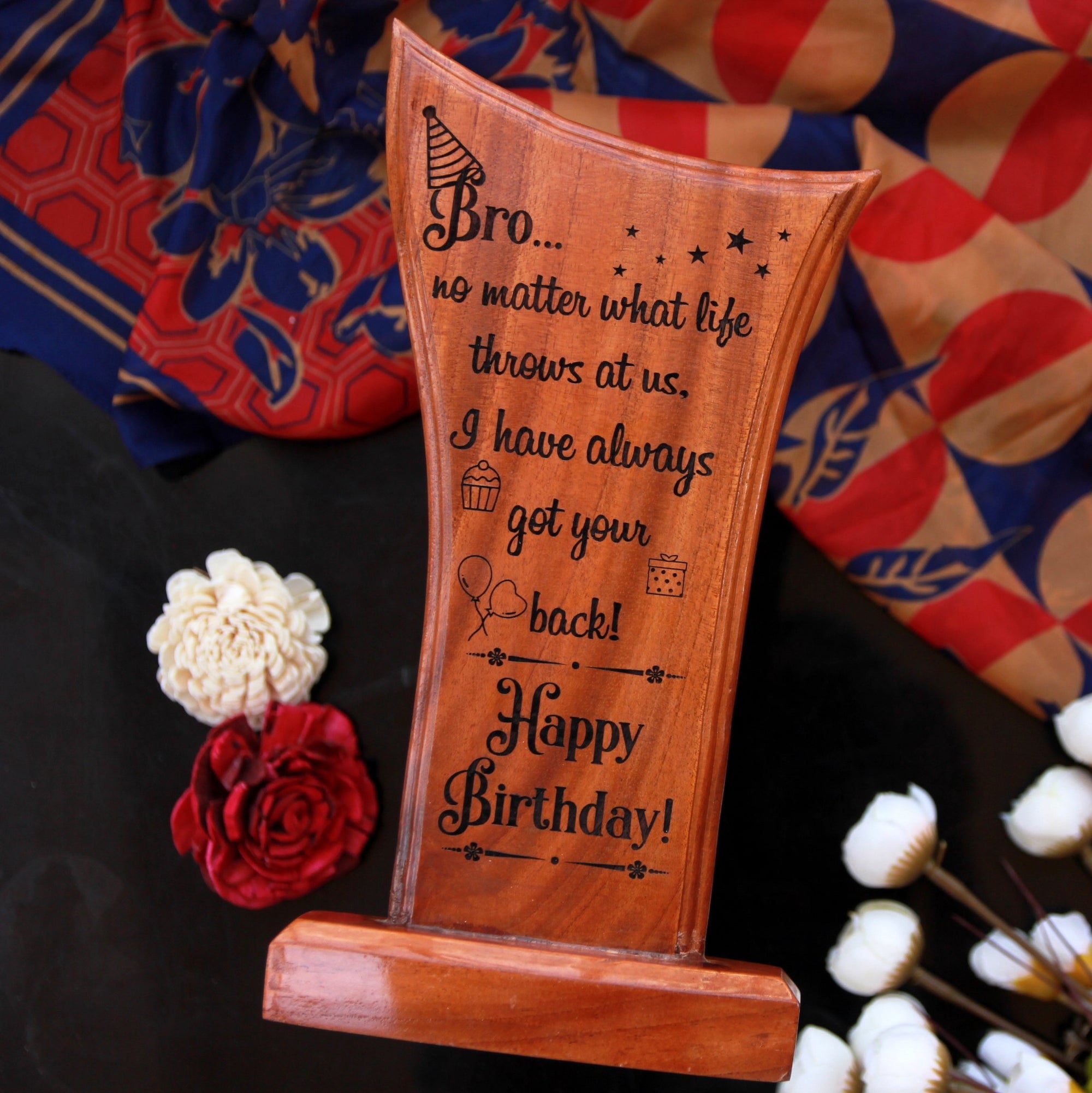 This Wooden Plaque Engraved With A Birthday Message Is The Best Birthday Gift For Brother. Looking for gifts for brother? This Birthday Greetings Engraved On This Wooden Award Plaque Is A Great Personalized Gift.