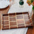 Brick Pattern Wooden Tray - Wooden Serving Tray - Coffee Serving Tray - Bar & Cocktail Tray - Wooden Tea Tray - Wooden Food Trays - Small Wooden Tray - Decorative Wooden Serving Trays - Bed Serving Tray - Large Serving Tray - Rectangular Serving Tray - Kitchen Decor - Wooden Kitchen Accessories - Woodgeek Store