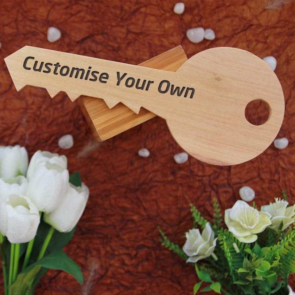 Customize Your Own key-Shaped Wooden Signs. Custom Wood Signs Engraved With Photo. This Wooden Plaque Will Make Great Personalized Gifts, Unique Gifts For Friends, Birthday Gifts, Best Anniversary Gifts.