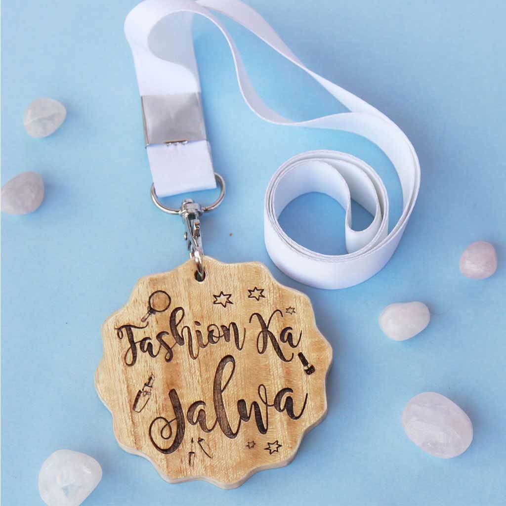 Fashion Ka Jalwa Engraved Medal. A funny medal and award makes is the best gift for fashionable friends. A fashion gift for her.