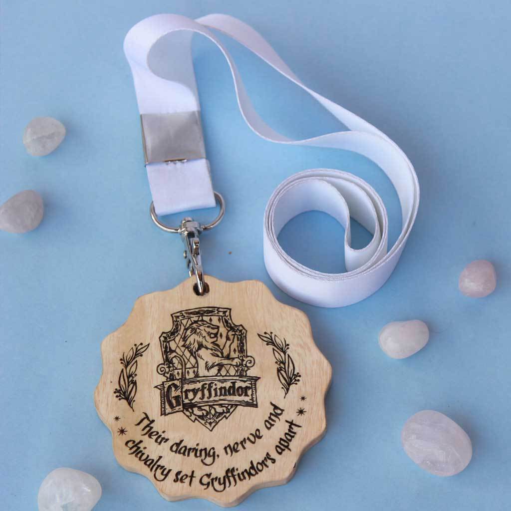 House Gryffindor Wooden Medal. This custom medal is the best gift for Harry Potter fans. Harry Potter Medals for Potterheads.