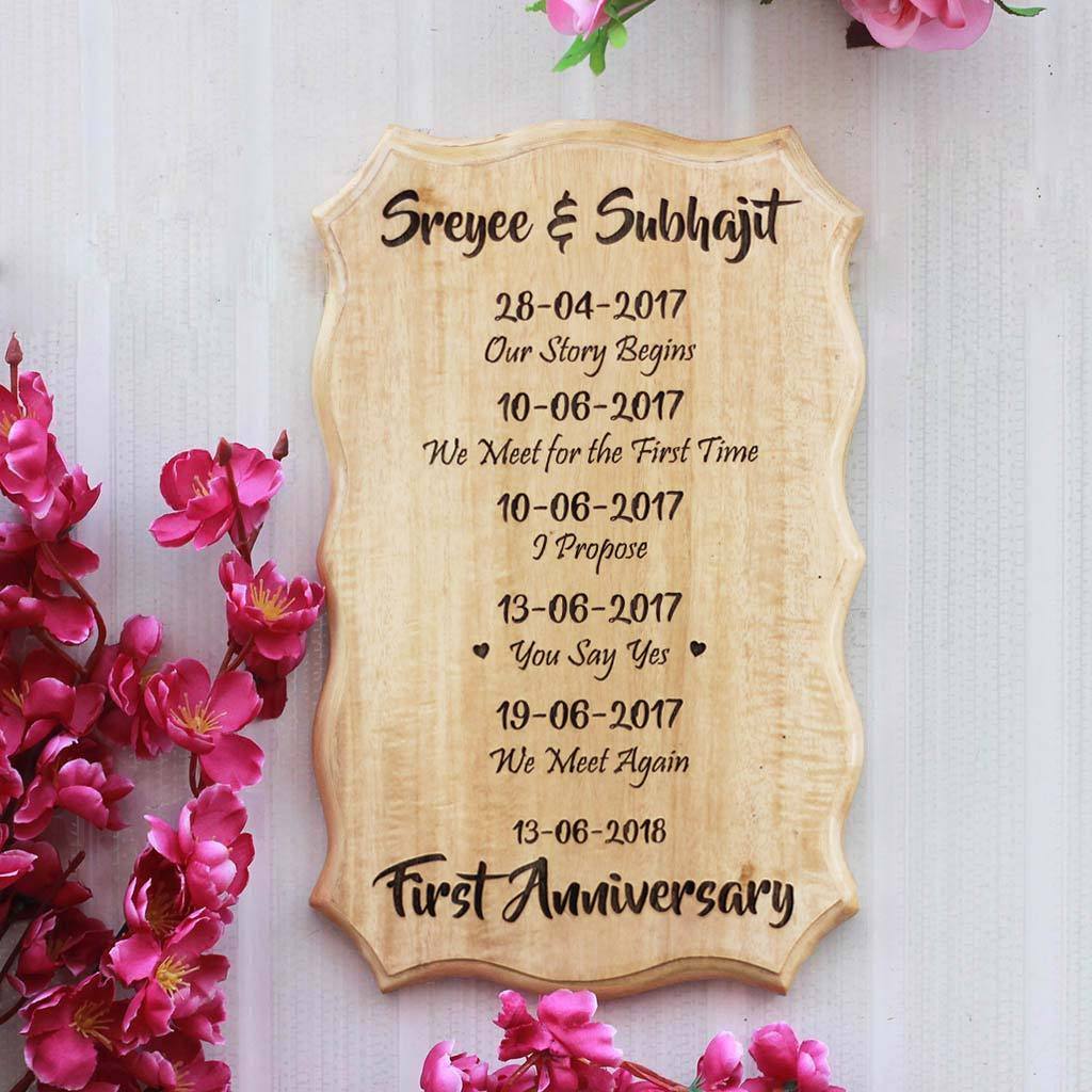 Our Love Story Timeline Personalized Wooden Plaque - Story of Us Timeline - Love Story Timeline Wedding - Custom Wood Signs - Love Sign Wall Hanging - Wedding Signs by Woodgeek Store