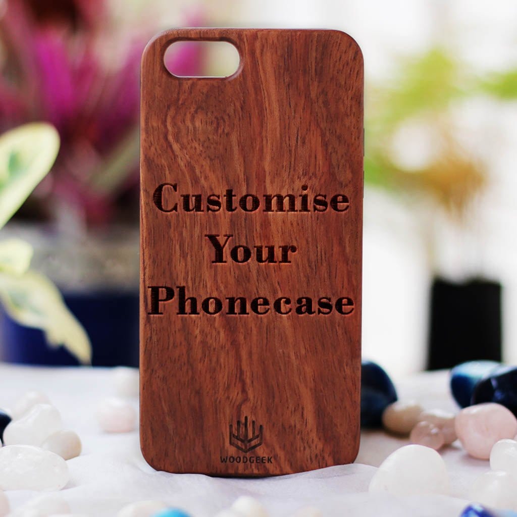 Create Your Own Phone Case - Photo Engraved Phone Cases - Bamboo Phone Case - Personalized Wooden Phone Covers Engraved With A Photo Or Quote At Woodgeek Store