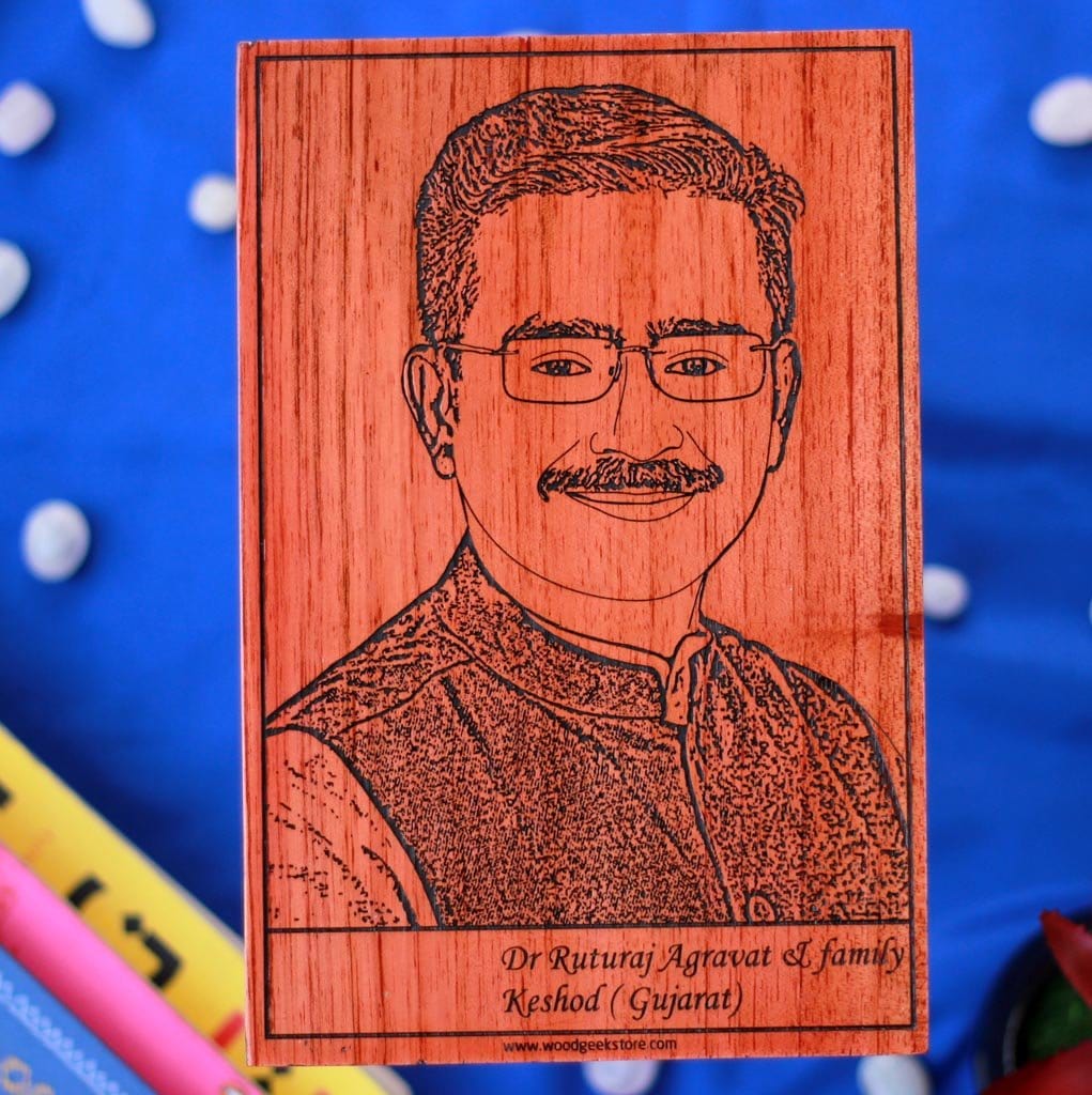 Personalized Wooden Picture Frame For Teacher - This Custom Wood Wall Art Makes The Best Personalized Teacher's Day Gifts - Shop The Perfect Gift for Male Teacher Online From The Woodgeek Store