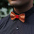Bow Ties - The Mukherjee - Red Wooden Bow Tie - Brown paisley