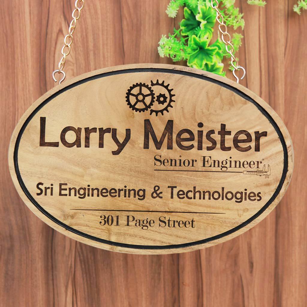 Wooden Name Plates For Engineers. Hanging Engineer Sign. This Business Sign and Office Name Plate Make Great Gifts For Engineers, gifts for mechanical engineers, gifts for civil engineers, gifts for engineering students, gifts for electrical engineers