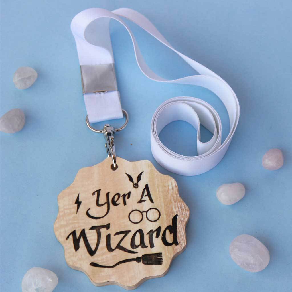 Yer A Wizard Wooden Medal - Harry Potter Medals Custom Engraved For Potterheads. The Best Personalized Harry Potter Gift. These Medal Awards Are Perfect Gifts For Harry Potter Fans.