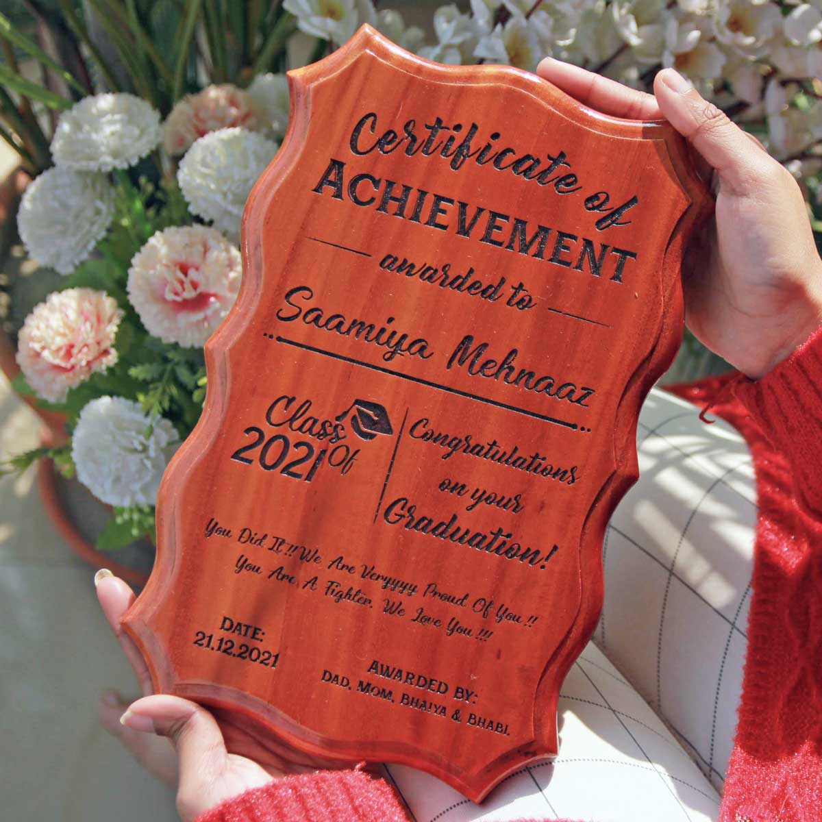 Personalized Wooden Graduation Certificate