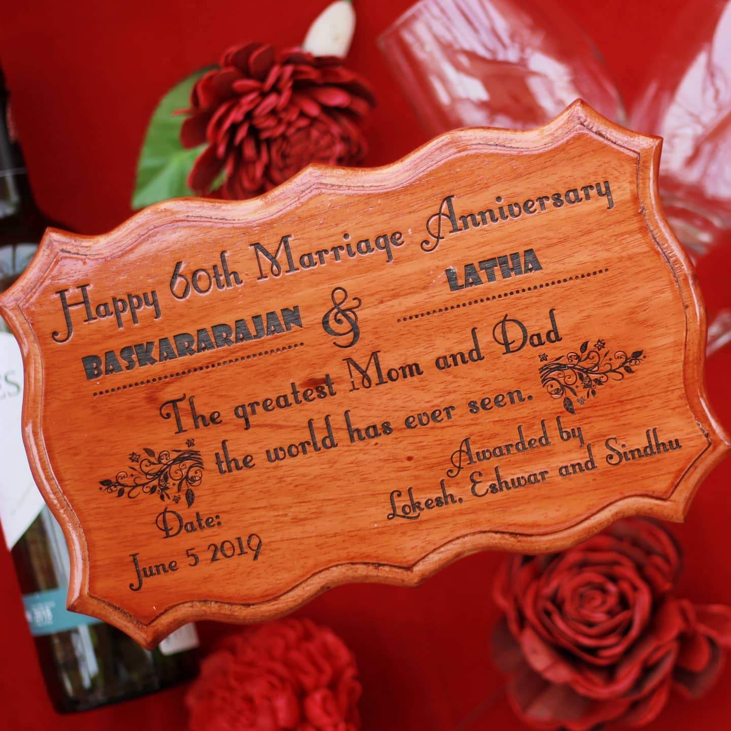 Wooden Anniversary Certificate For A Loving Couple