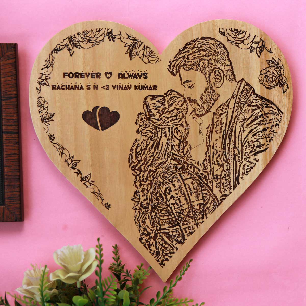 For You A Thousand Times Over Custom Engraved Wooden Frame