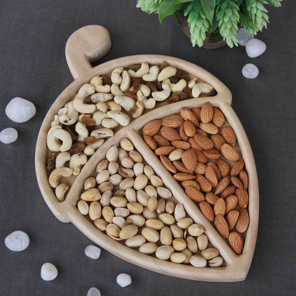 Nuts And Dry Fruits Tray.Gifts for very special occasions- housewarming gifts, wedding gifts, anniversary gifts, or gifts for mom.Home decor and coffee table decor.