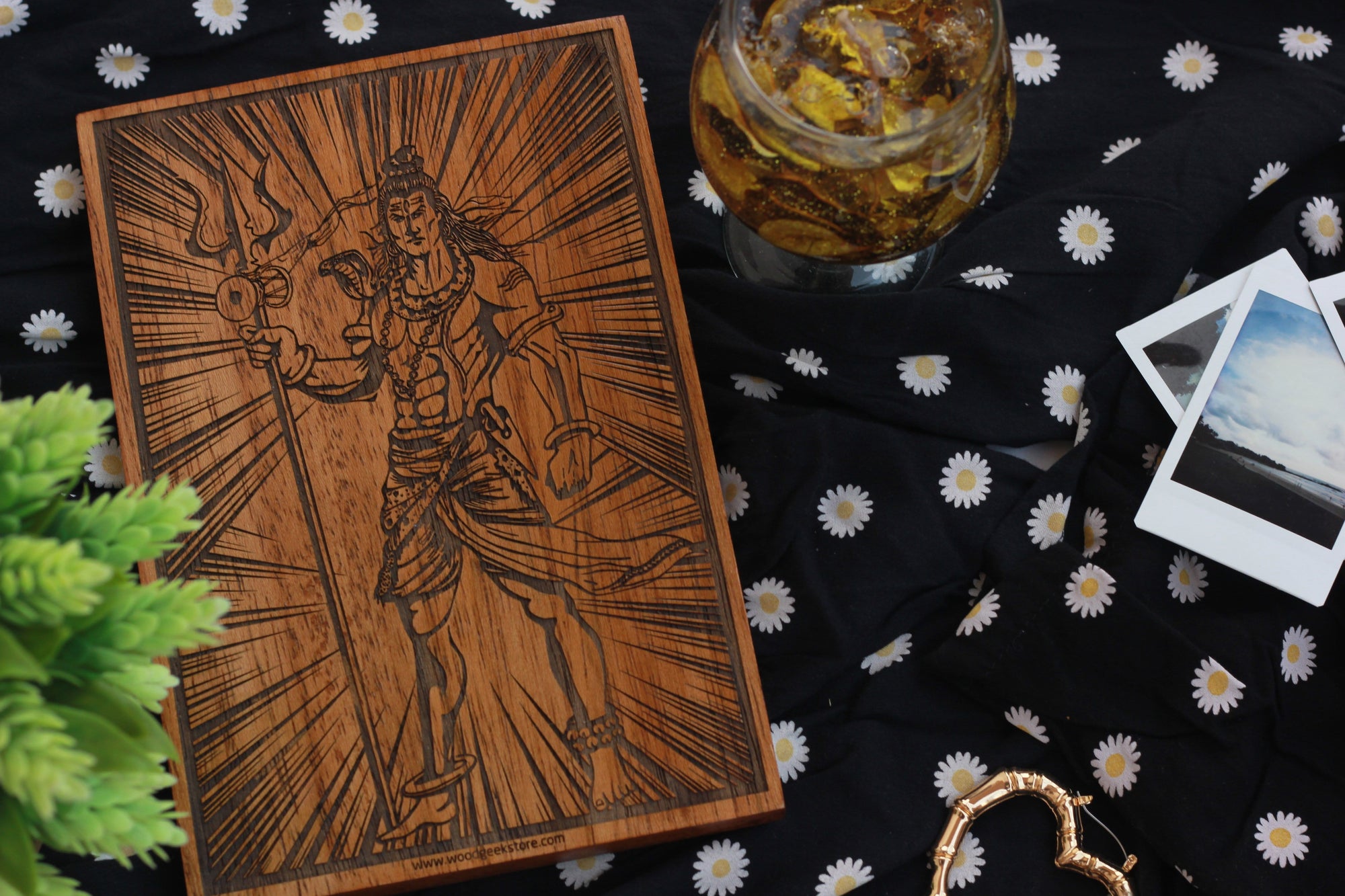 Lord Shiva - Hindu Mythology - Hindu God - Engraved Woodart - Unique Wooden Posters - Gift Ideas - Woodgeek - Woodgeekstore