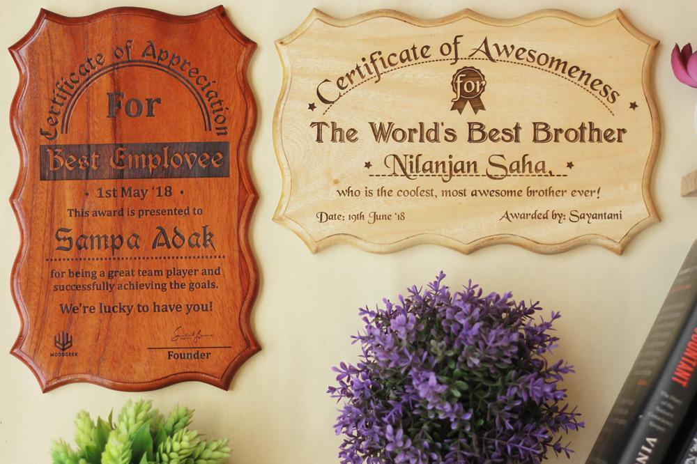 Personalized Wooden Humourous Certificates - Funny Award Certificates - Make your own certificate - Awards and Certificates - Gifts for friends - Custom Certificates - Certificate Designs - Custom Award Certificates - woodgeekstore