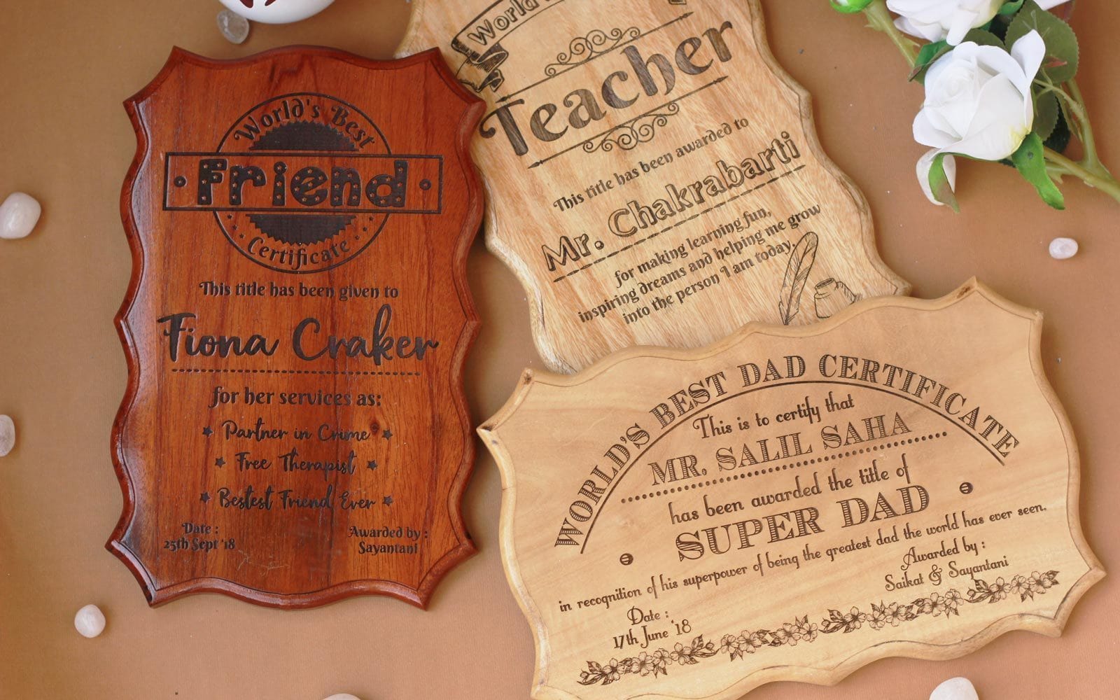 Wooden Certificates