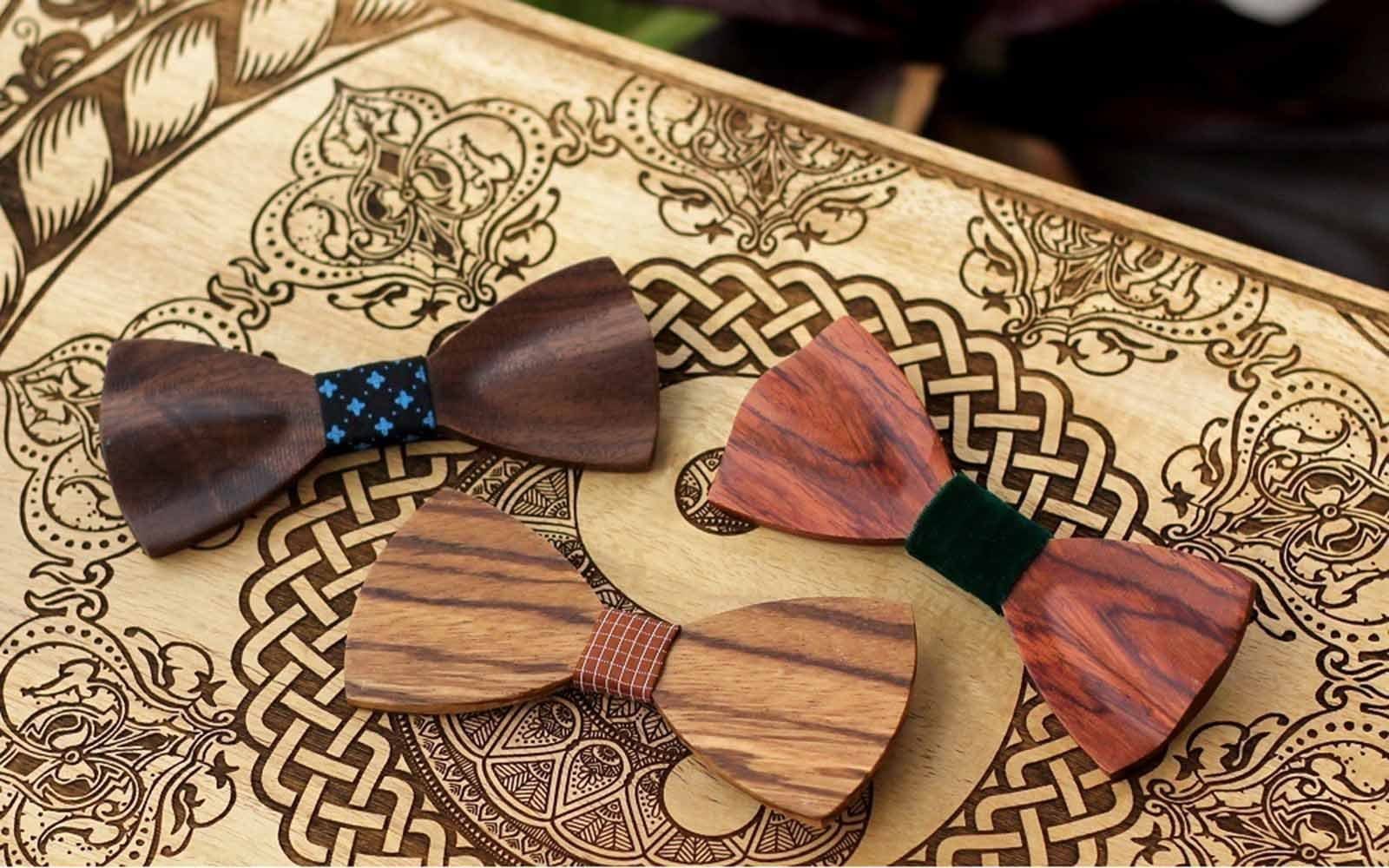 Wooden Bow Ties