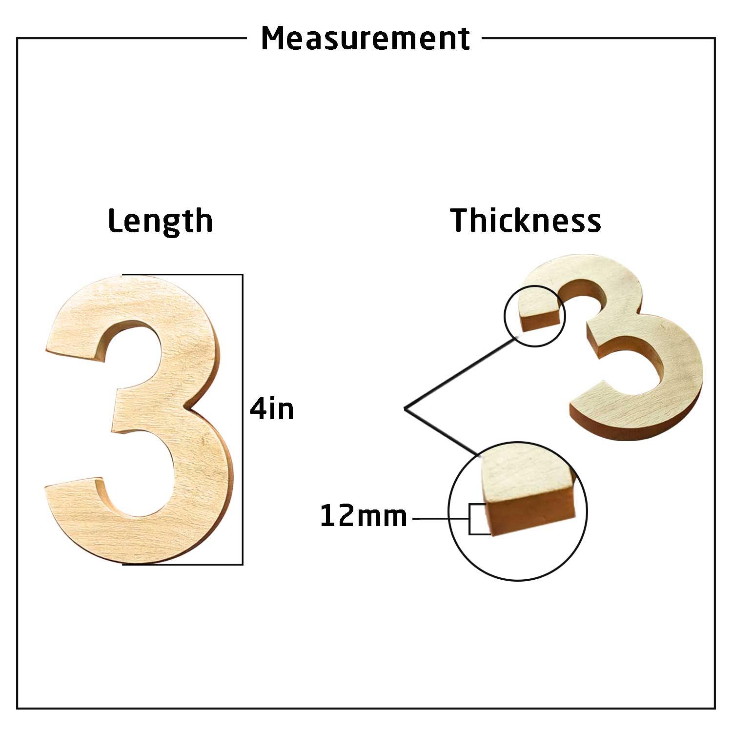 Measurement Lettering Chic 3D Wooden Numbers & Letters | Customizable House Signage ...