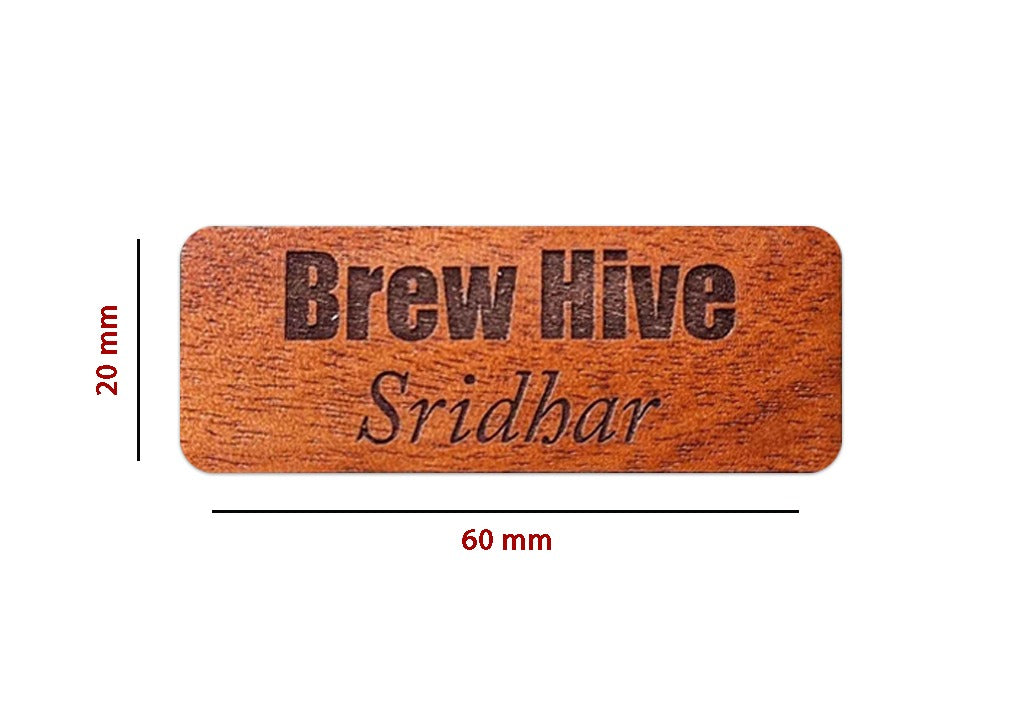 Personalized Wooden Name Tags | Name Badges for Team