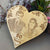 Golden Love - Personalized 50th Anniversary Wooden Heart Plaque