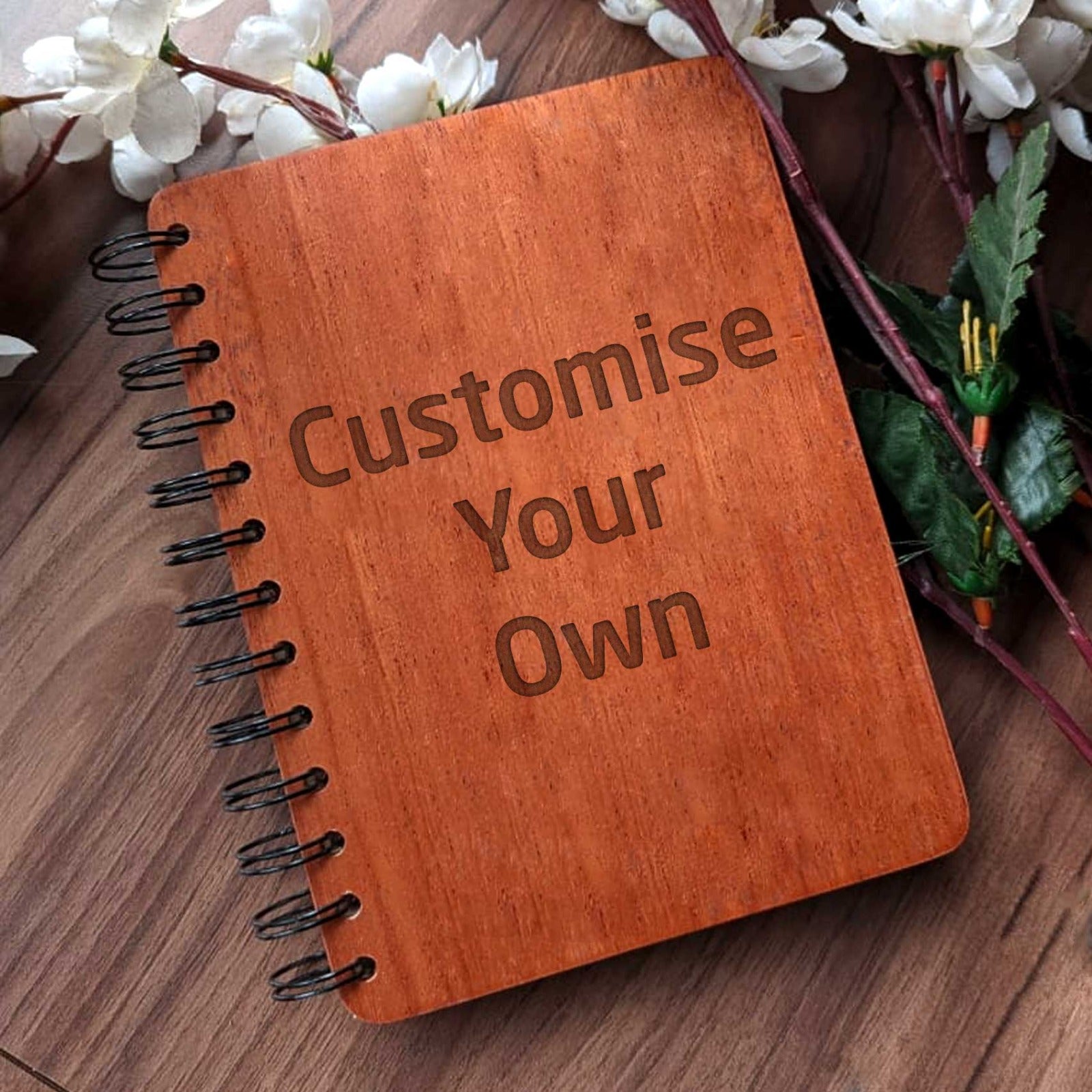 Personalized Wooden Notebook - Notebook Journal - Customize Your Own Notebook With A Photo And Personal Message - Photo Gifts - Photo On Wood - Woodgeek Store