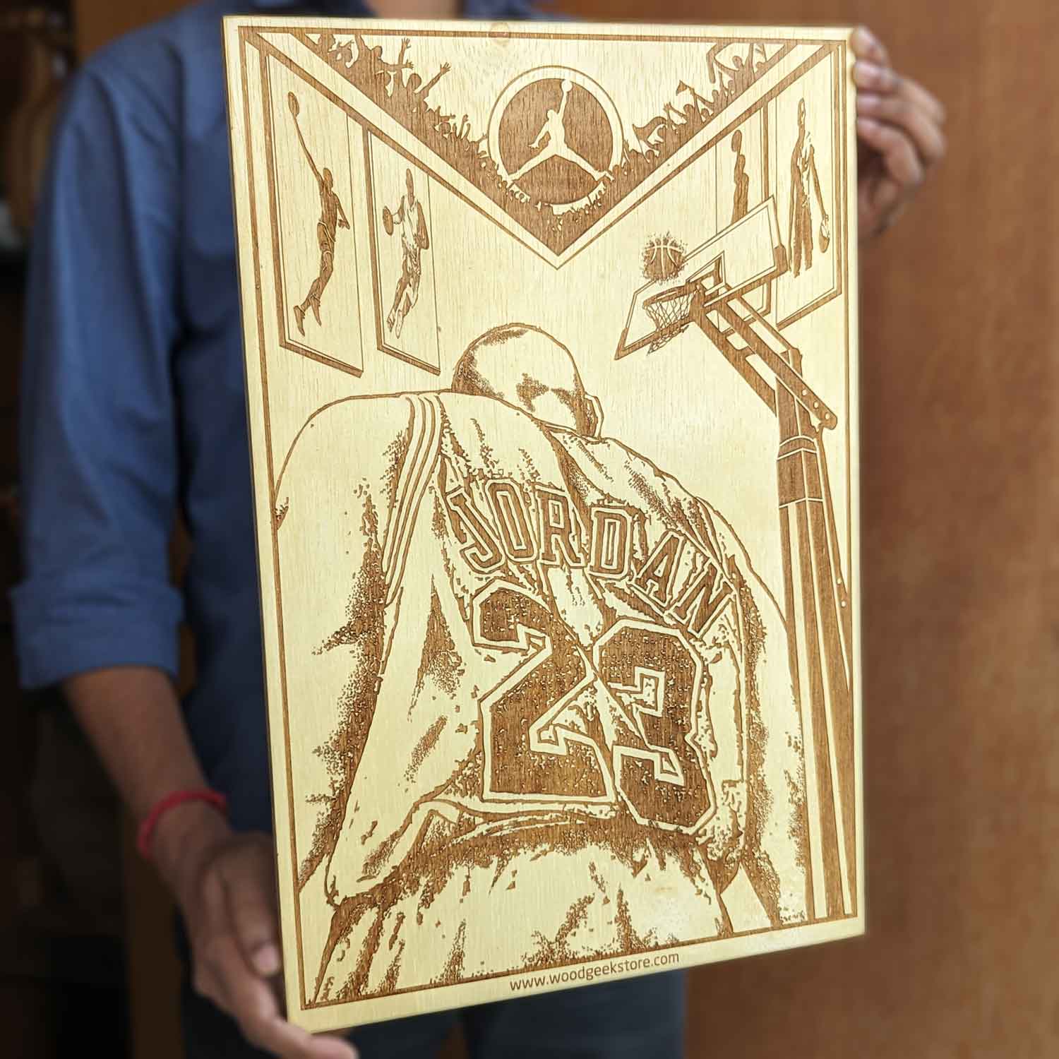 Air Legend Tribute - Michael Jordan Engraved Wooden Artwork