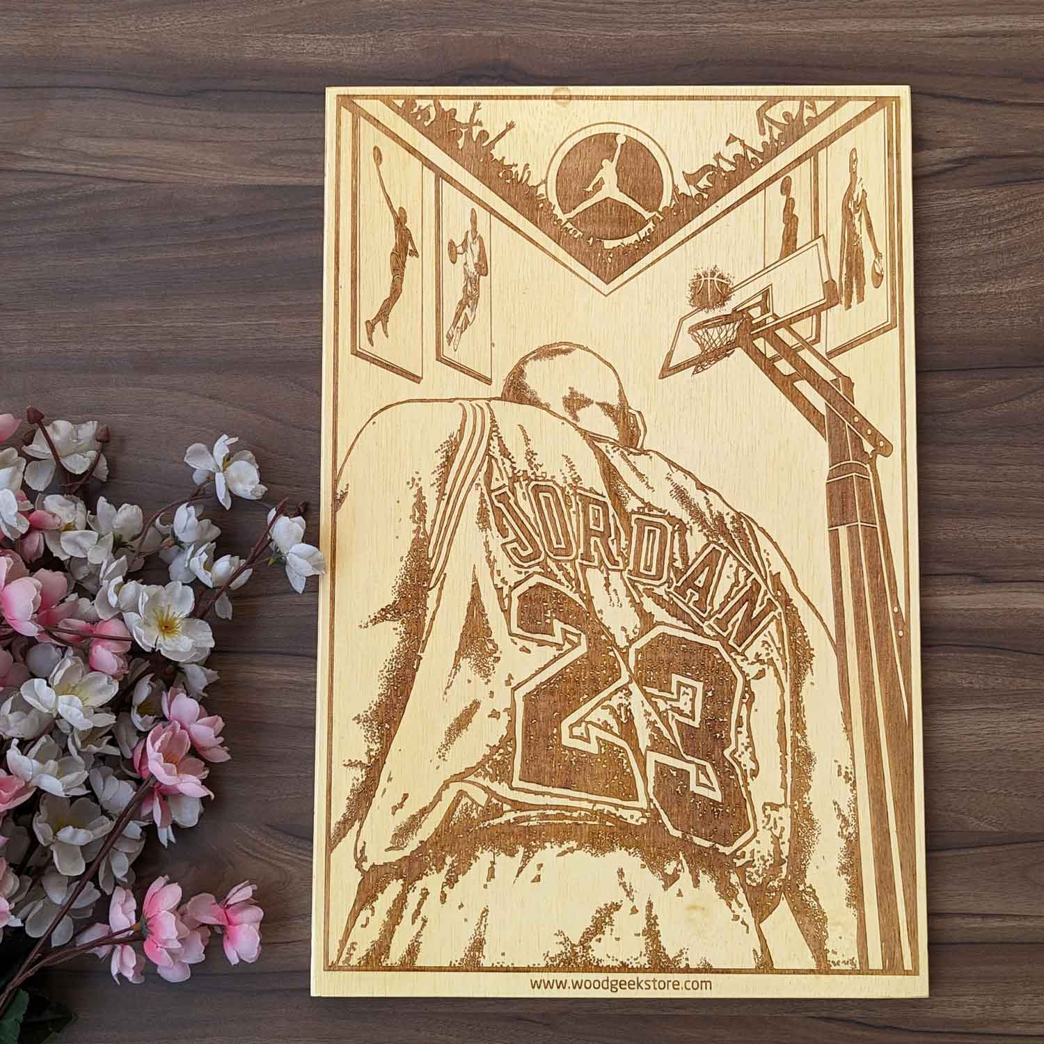 Air Legend Tribute - Michael Jordan Engraved Wooden Artwork