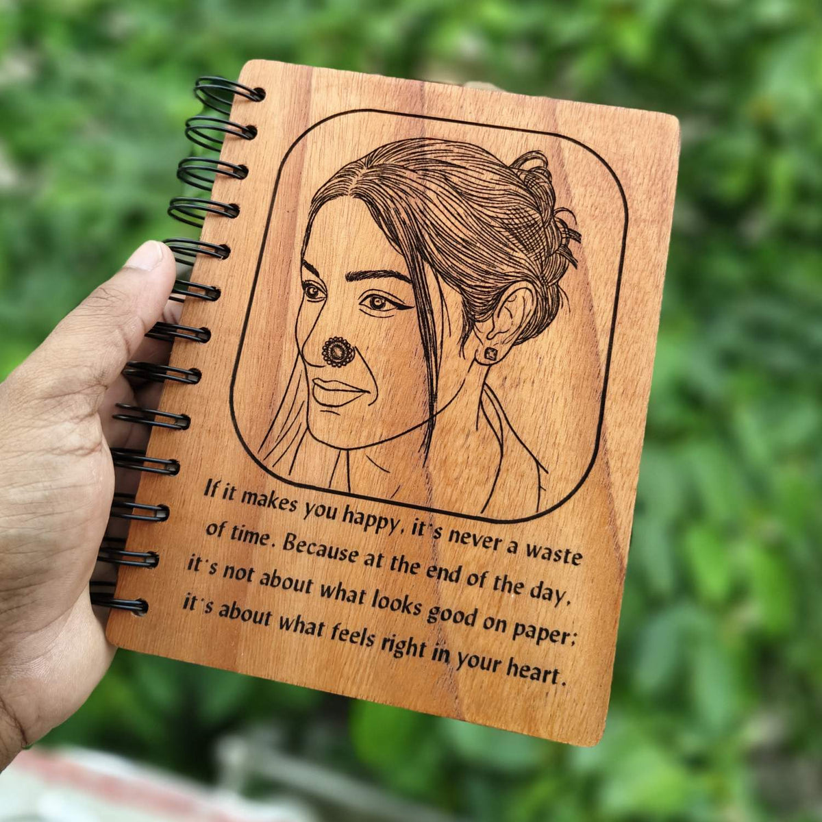 Customize your own wooden notebook