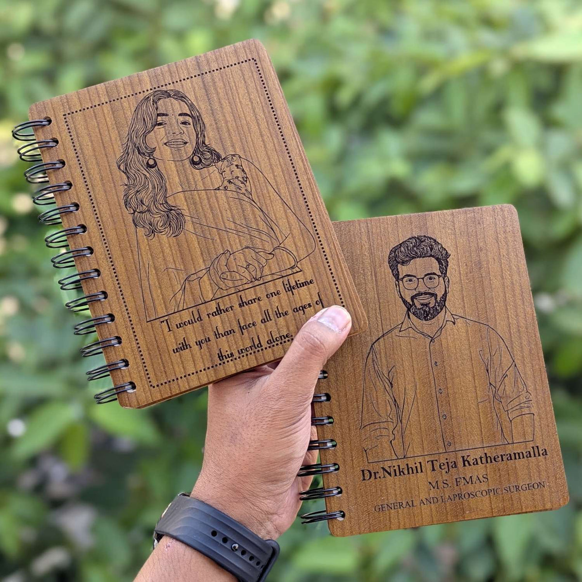 Customize your own wooden notebook