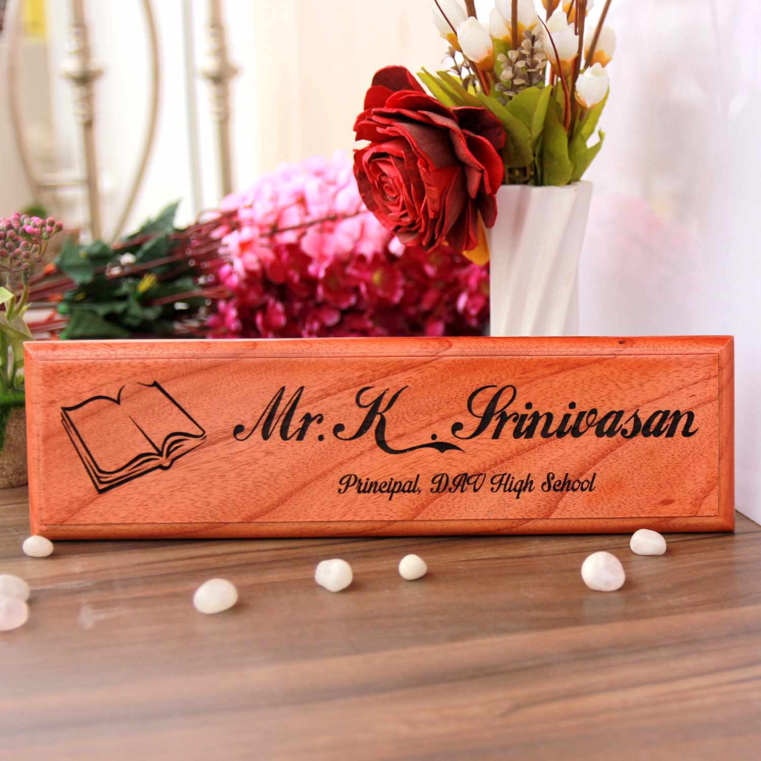 Personalized Wooden Nameplate for Teachers