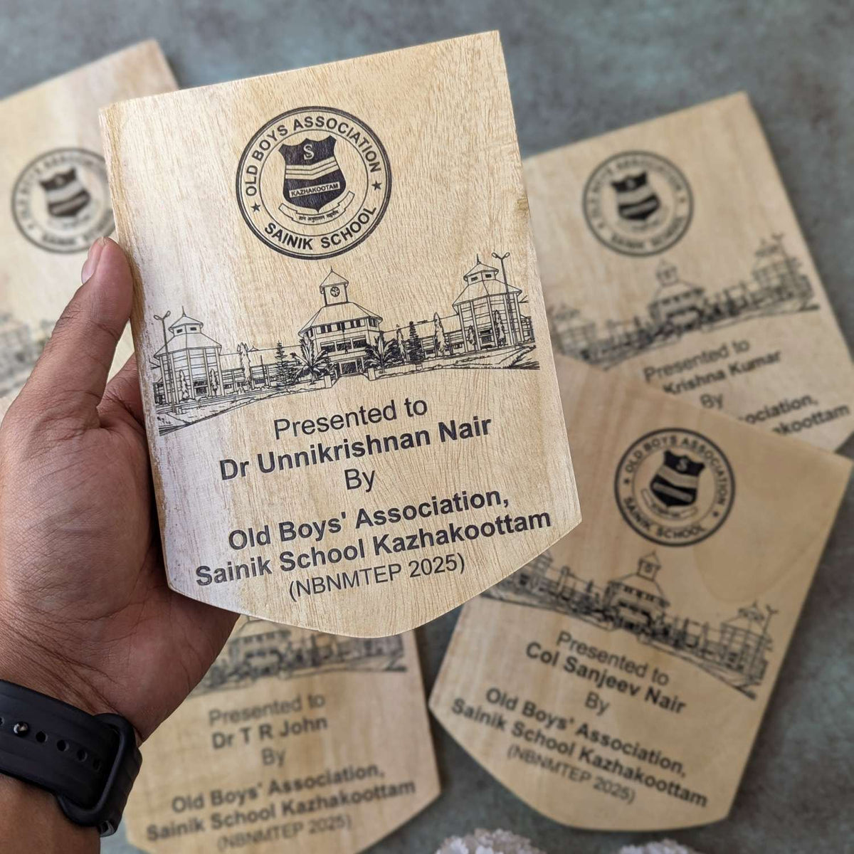 The Alumni Legacy Wood Shield Memento | Custom School Reunion Gift