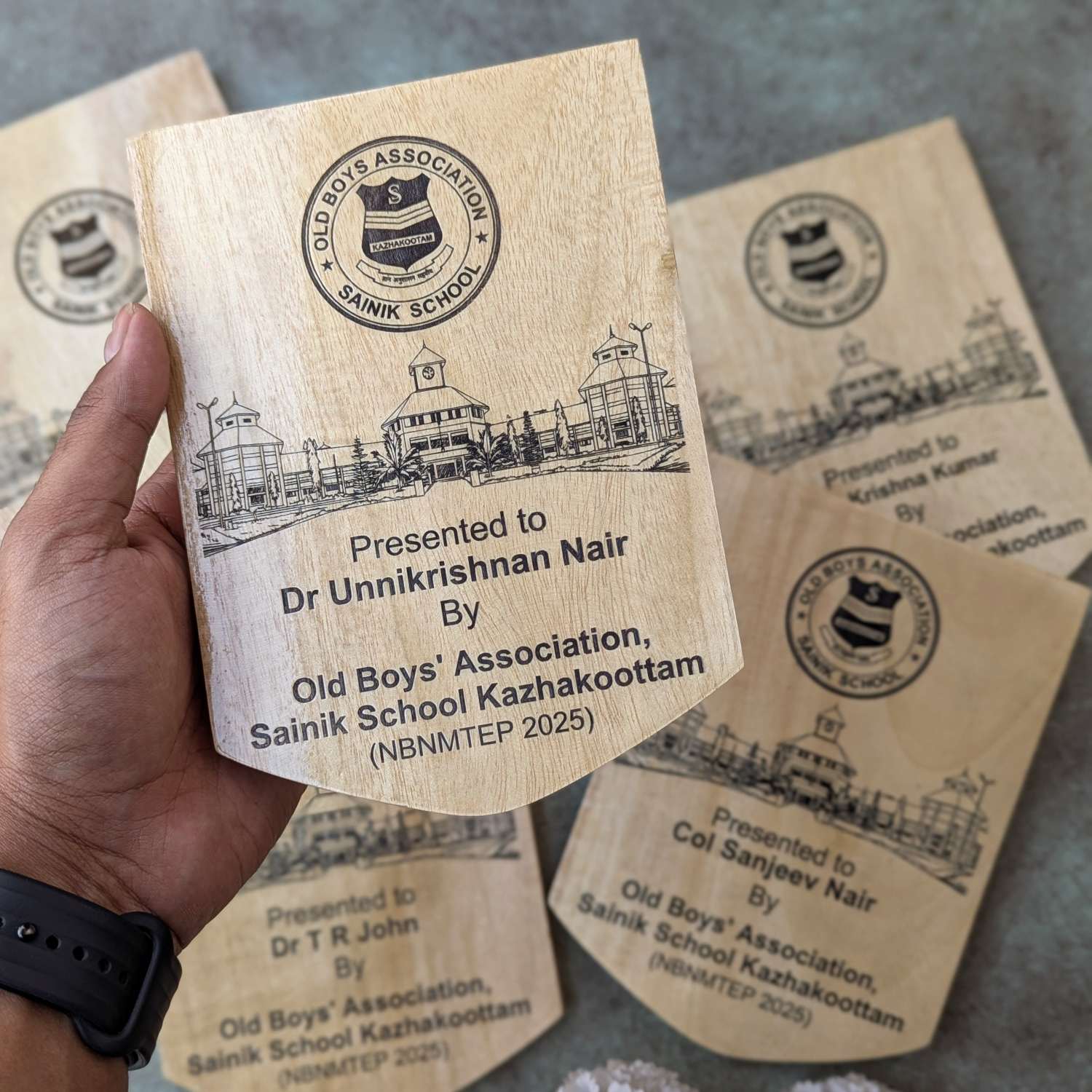 The Alumni Legacy Wood Shield Memento | Custom School Reunion Gift