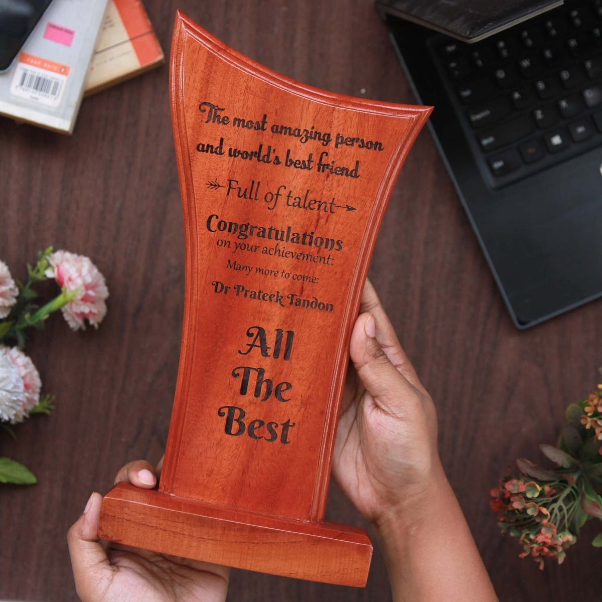 The Most Amazing Person Award | Personalized Gift to Celebrate Achievements &amp; Friendships