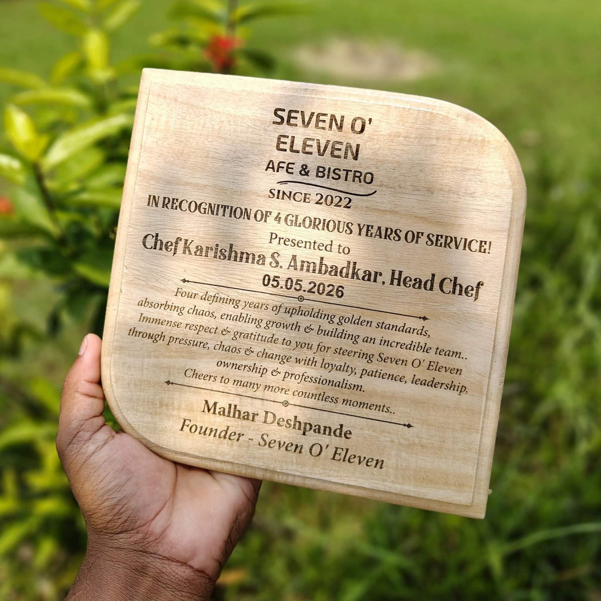 Customize Your Own Square Wooden Plaque | Personalized Memento &amp; Award