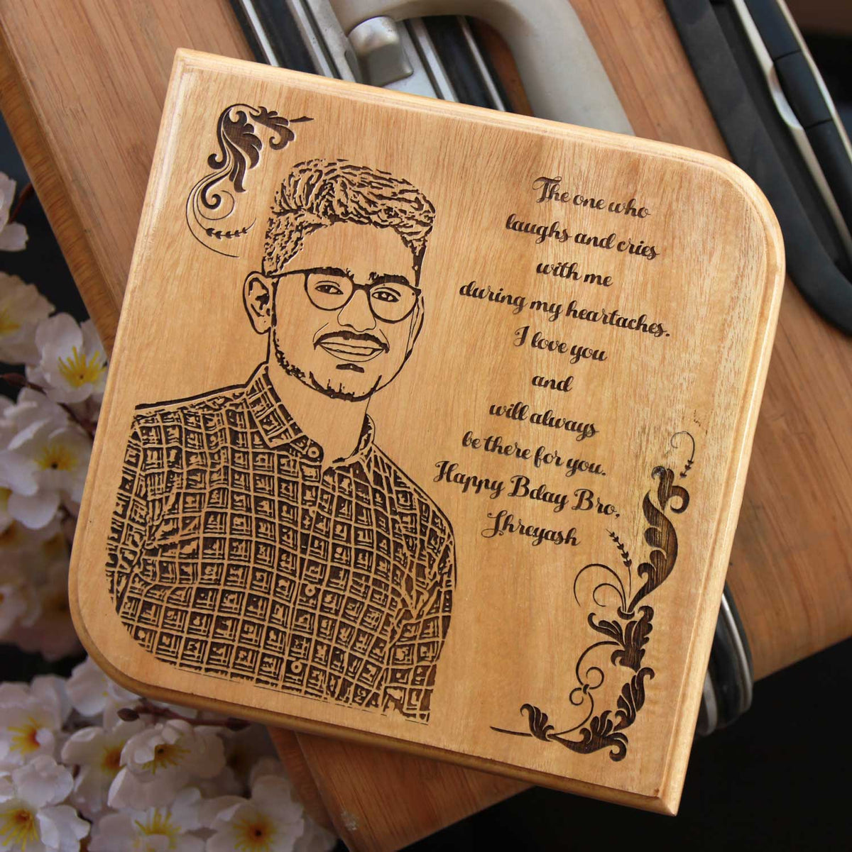 Engraved Wood Plaque For Friend&#39;s Birthday | Personalized Best Friend Gift