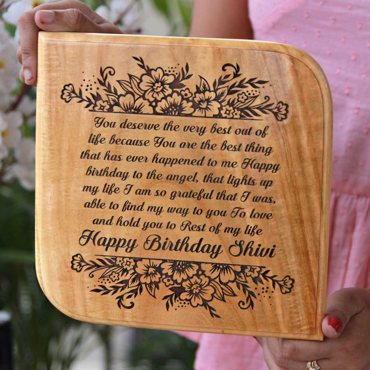 Engraved Wood Plaque For Friend&#39;s Birthday | Personalized Best Friend Gift