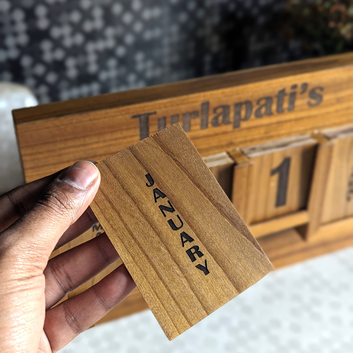 Personalized Wooden Desk Calendar | New Year Corporate Gift
