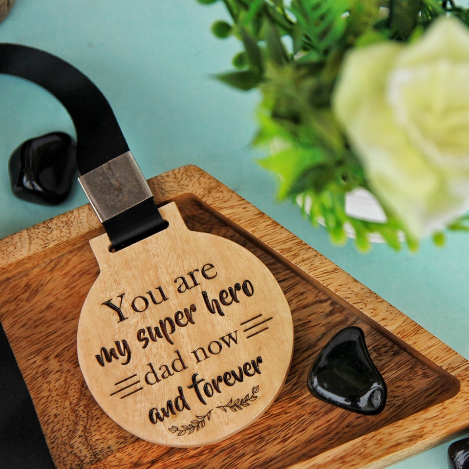 Wooden Medal For Superhero Dad | Fathers Day Gift