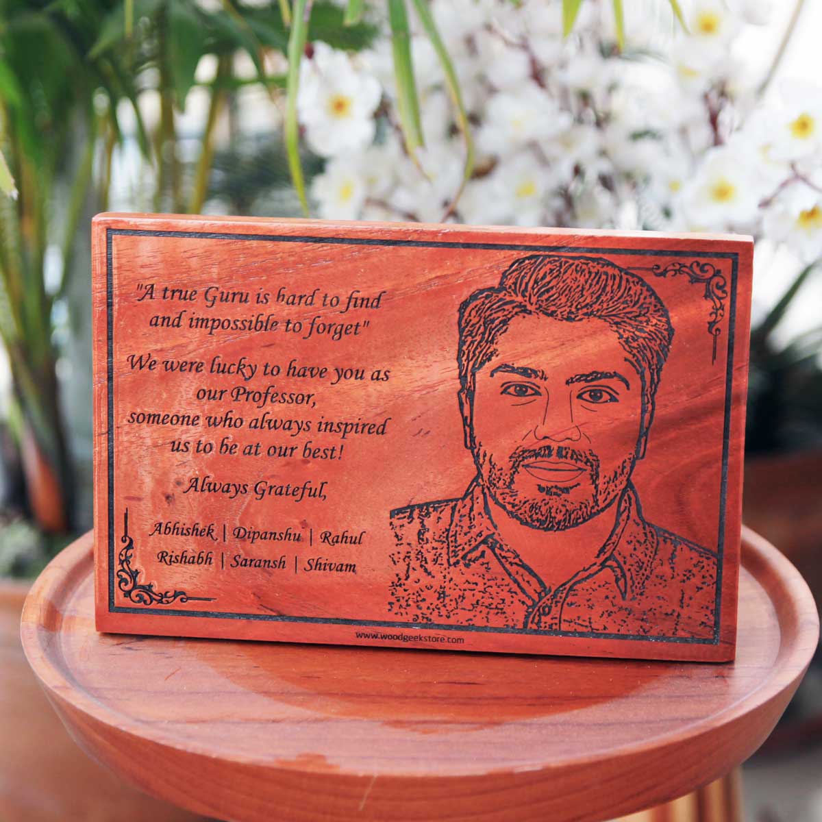 Thank You For Being Our Mentor Engraved Wood Frame For Teachers