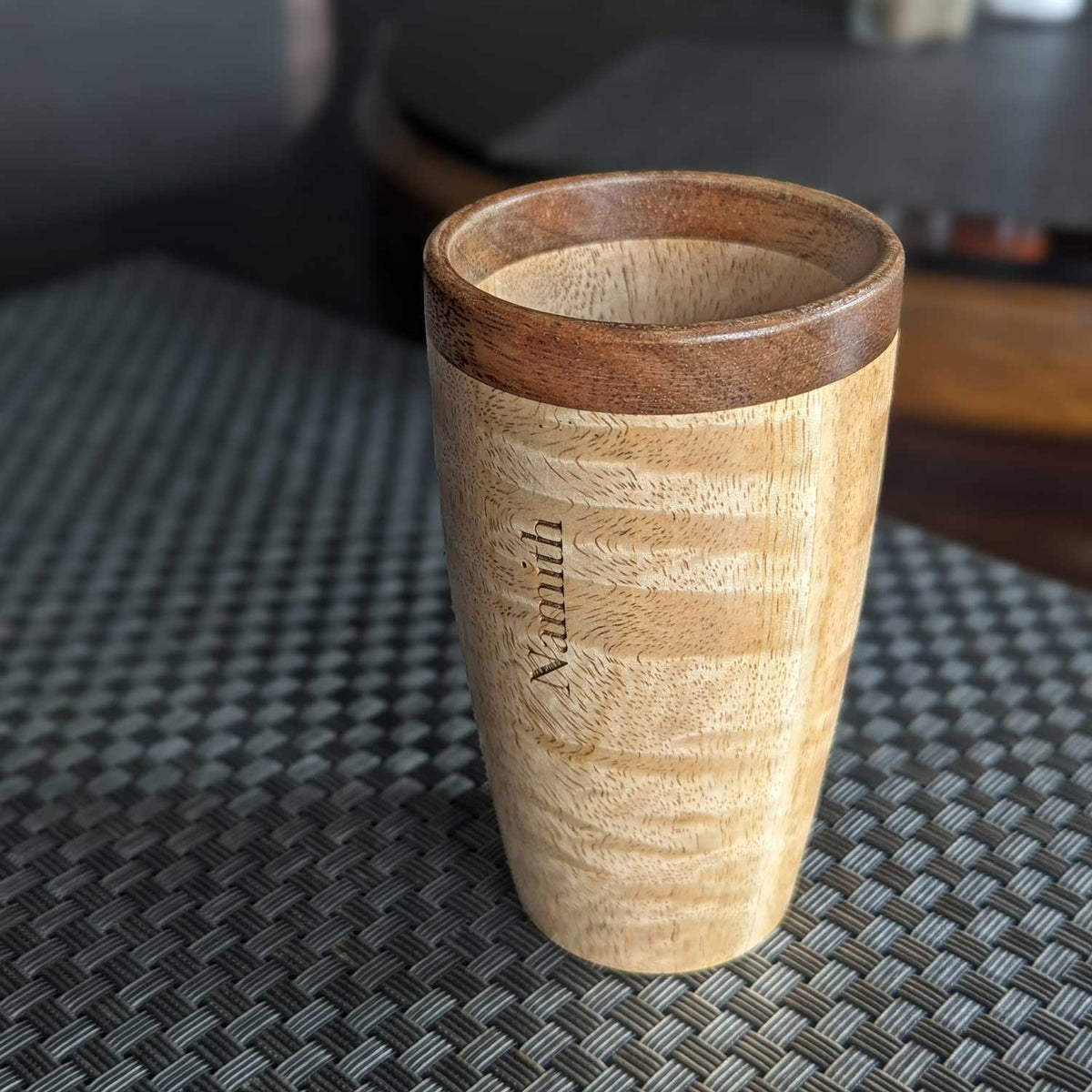 Tall Drinking Water Glasses, Handmade Wooden, 10 oz/300ml