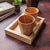 Neem Wood Tea Glass Set with Tray | Elegant Corporate Gift