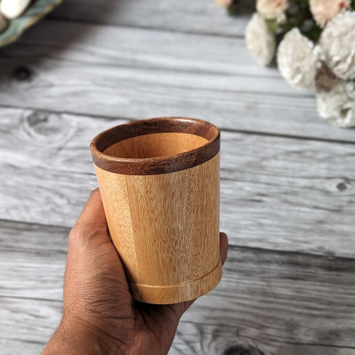 Wooden Whiskey Glasses Set, Handmade Scotch Glass Set