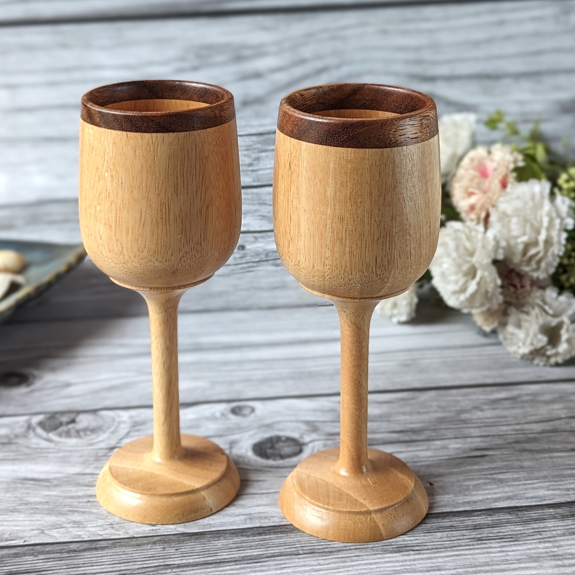 Wine Glasses | Red Wine Glasses | Handmade Wooden Wine Goblets