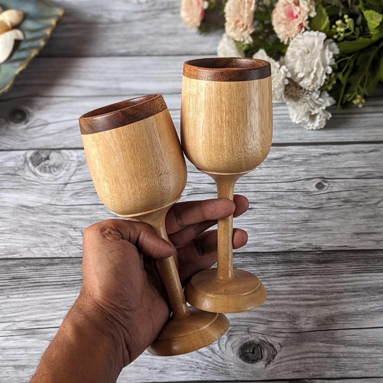 Wine Glasses | Red Wine Glasses | Handmade Wooden Wine Goblets