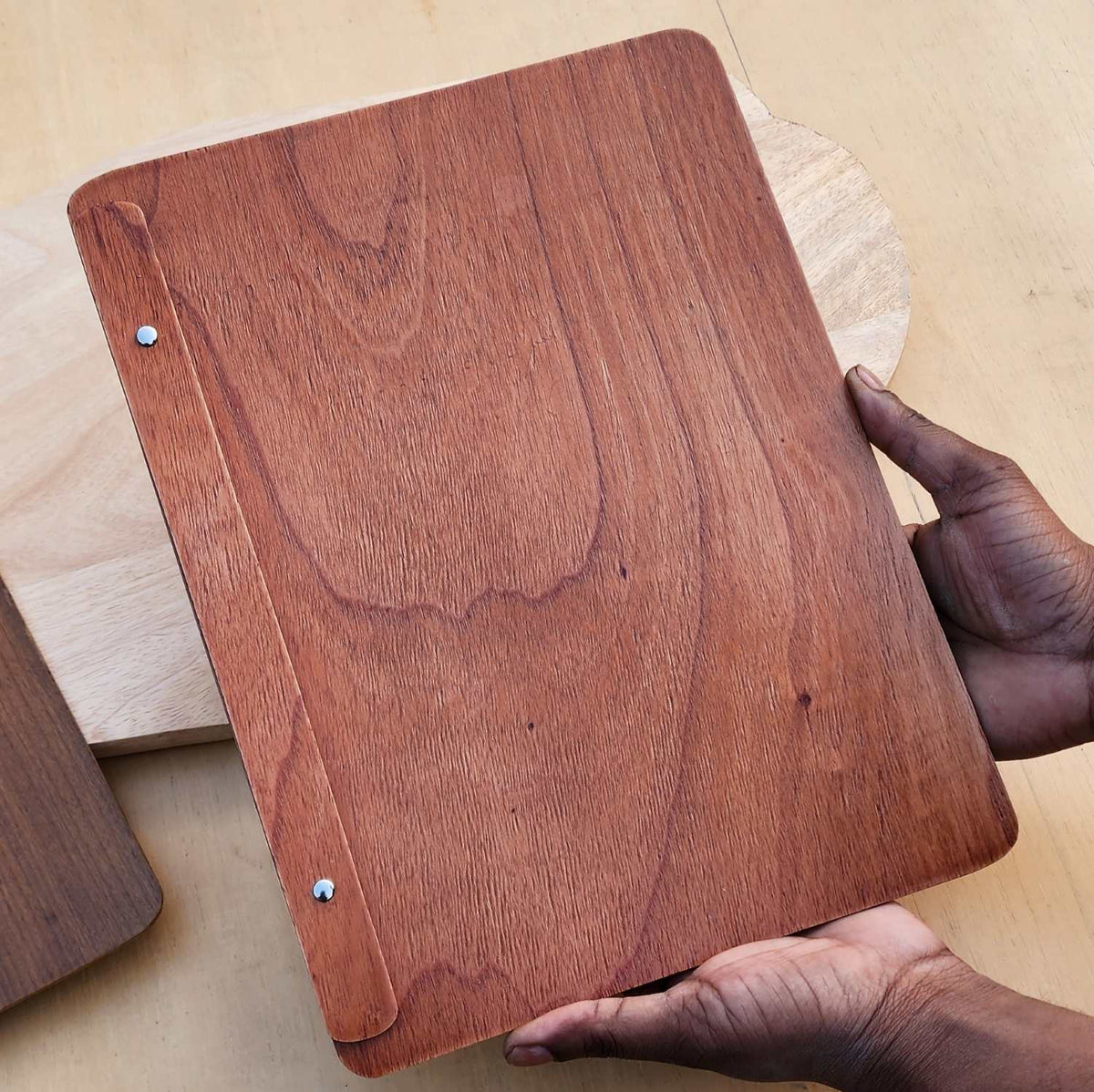 Customised Wooden Menu Holder for Restaurants &amp; Cafes | Simple Menu Holder