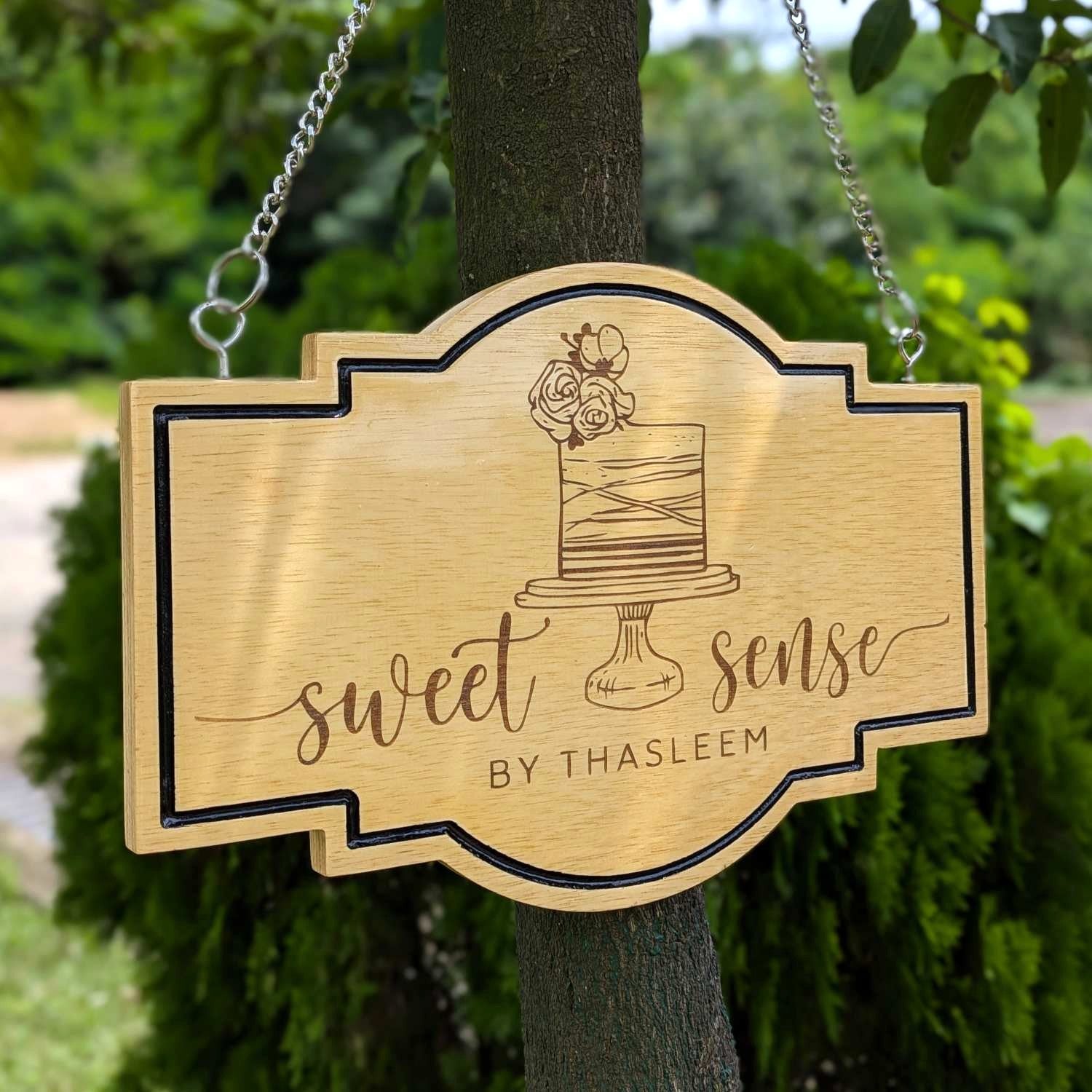 Wooden Hanging Shop Sign & Business Sign