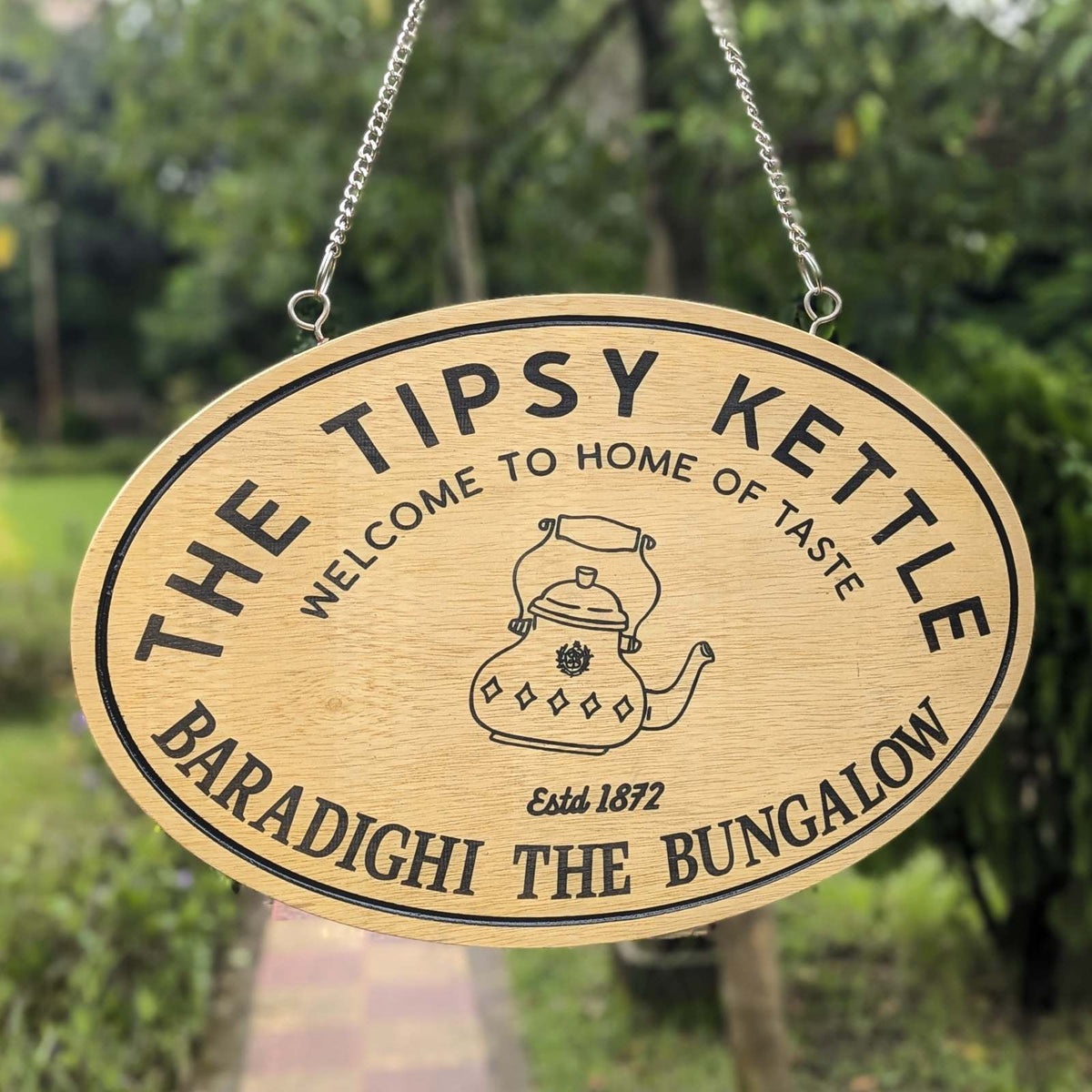 Customize Your Own Hanging Wooden Sign - Oval