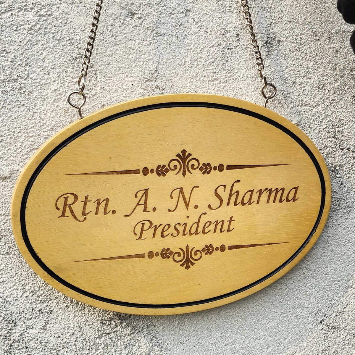 Customize Your Own Hanging Wooden Sign - Oval