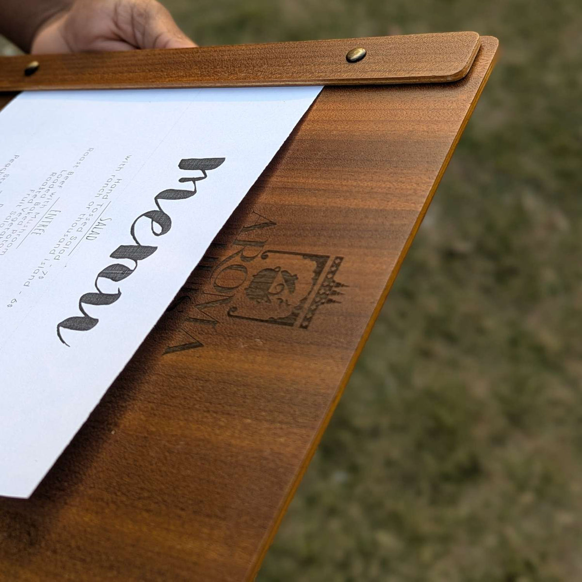 Customised Wooden Menu Holder for Restaurants &amp; Cafes | Simple Menu Holder