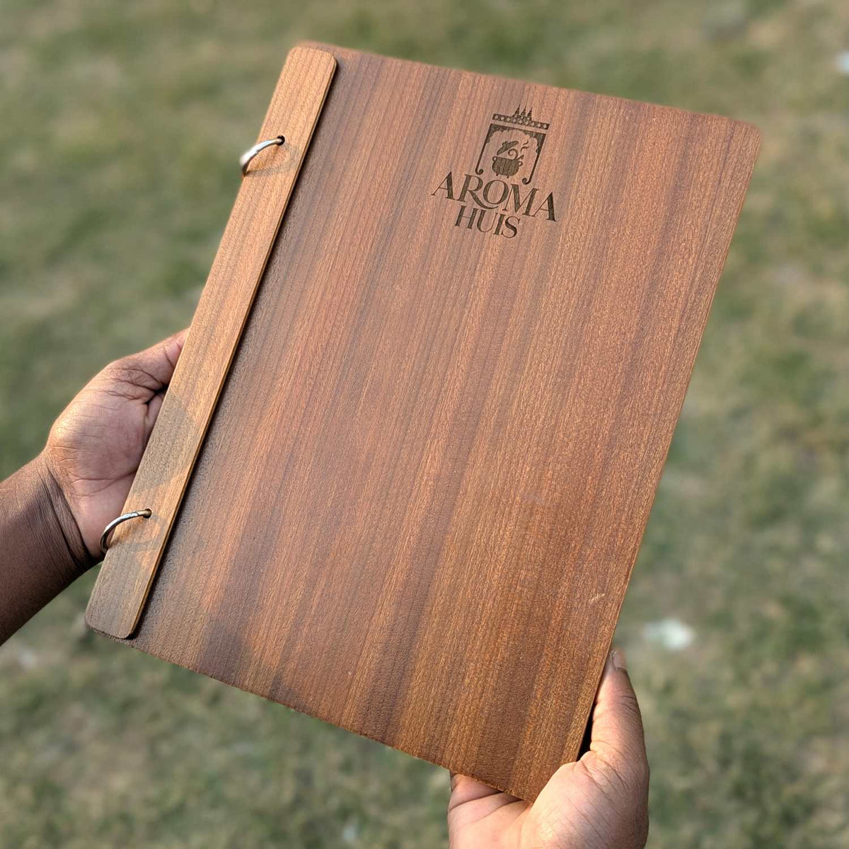 Customised Wooden Menu Holder for Restaurants &amp; Cafes | Simple Menu Holder